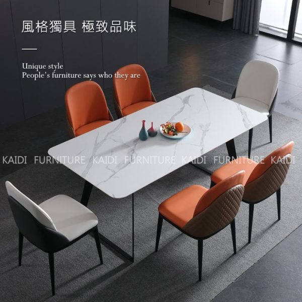 岩板餐桌推薦｜K26-ND618 米諾蒂義式輕奢6尺岩板餐桌｜凱迪家具