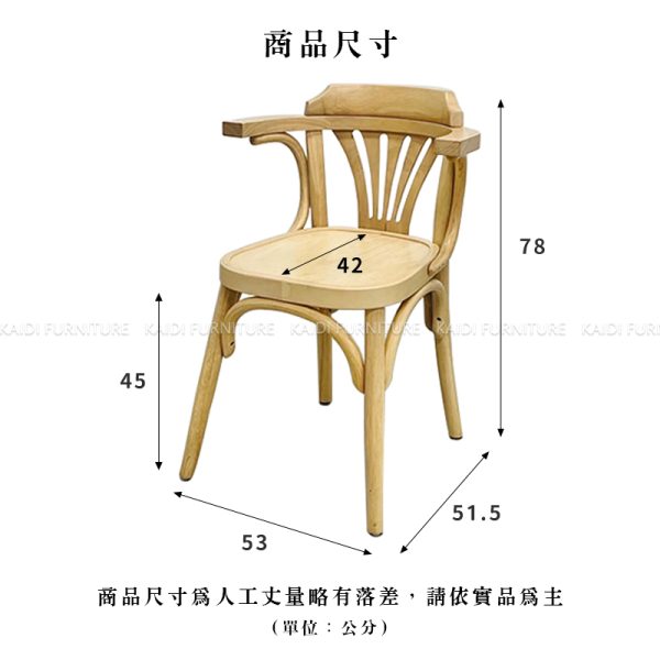 餐椅推薦｜A46-CF2002Y 艾迪蒂全原木餐椅｜凱迪台中家具