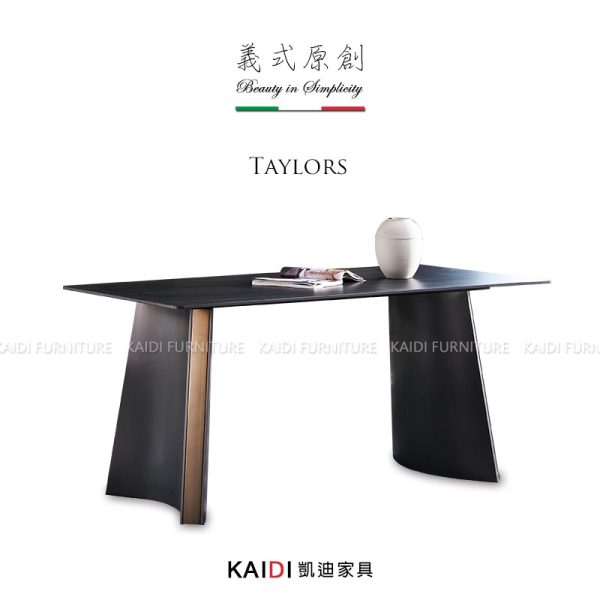 岩板餐桌｜K26-ND6107 泰勒斯義式輕奢不鏽鋼腳岩板餐桌｜凱迪家具