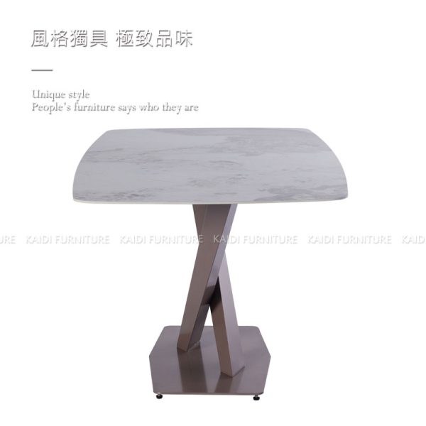 岩板餐桌｜K26-ND601-3 奈特義式輕奢皇家紫V型腳岩板餐桌｜凱迪家具